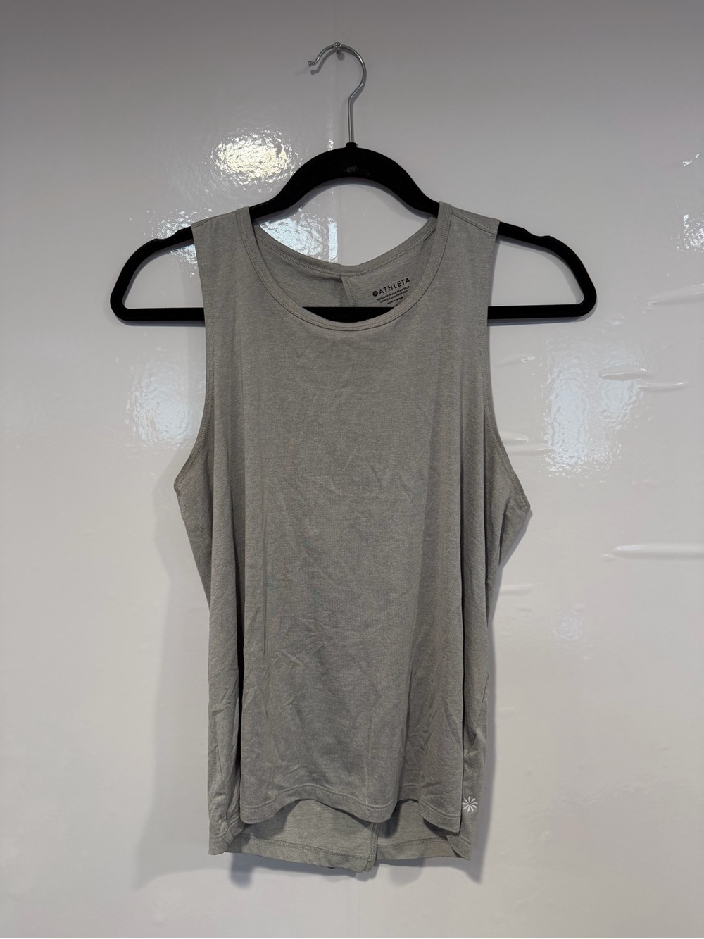 Athleta Gray Sleeveless Scoop back Tank Top
